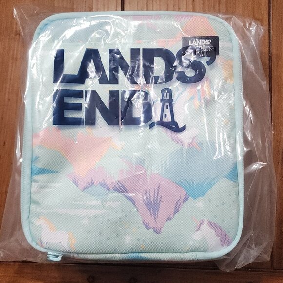 Lands End - Kids Insulated EZ Wipe Printed Lunch Box NWT - Picture 5 of 8